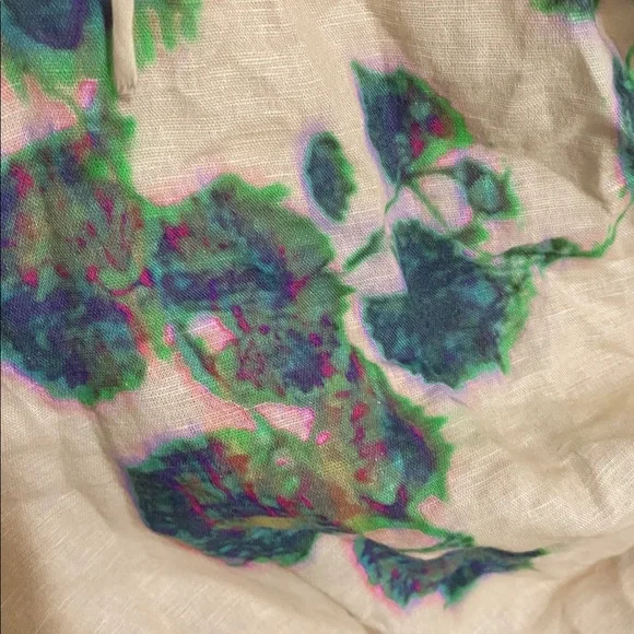 Zara Sleeveless Linen Blend Printed Ruched Mini Dress Size M - Picture 6 of 7